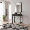 Bufet, Hanah Home, Lefalis, 90x80x11 cm, PAL, Negru