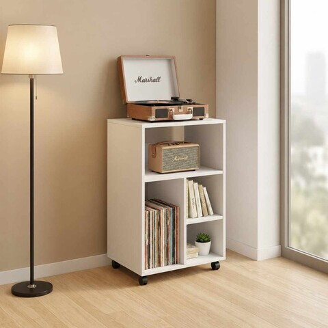 Corp biblioteca, Hanah Home, Cuup, 50x75x40 cm, PAL, Alb