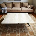 Masuta de cafea, Hanah Home, Juppo Ext, MDF, Travertin / Negru