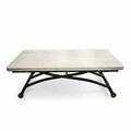 Masuta de cafea, Hanah Home, Juppo Ext, MDF, Travertin / Negru