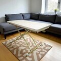 Masuta de cafea, Hanah Home, Juppo Ext, MDF, Travertin / Auriu