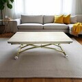 Masuta de cafea, Hanah Home, Juppo Ext, MDF, Travertin / Auriu