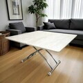 Masuta de cafea, Hanah Home, Juppo Ext, MDF, Travertin / Crom