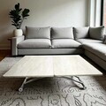 Masuta de cafea, Hanah Home, Juppo Ext, MDF, Travertin / Crom