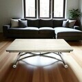Masuta de cafea, Hanah Home, Juppo Ext, MDF, Travertin / Crom