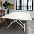 Masuta de cafea, Hanah Home, Juppo Ext, MDF, Travertin / Alb
