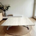 Masuta de cafea, Hanah Home, Juppo Ext, MDF, Travertin / Alb