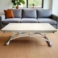 Masuta de cafea, Hanah Home, Juppo Ext, MDF, Travertin / Alb