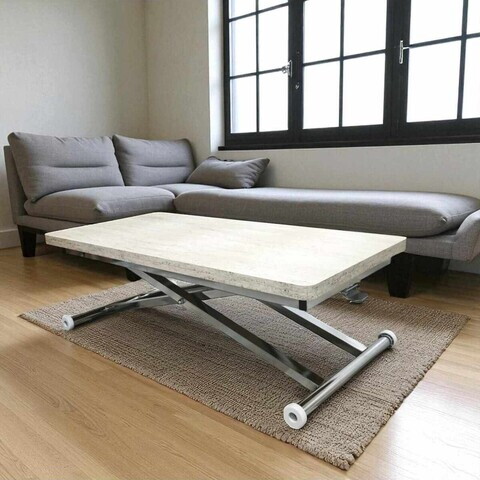 Masuta de cafea, Hanah Home, Home Ext, MDF, Travertin / Crom