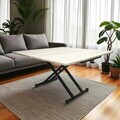 Masuta de cafea, Hanah Home, Home Ext, MDF, Travertin / Negru