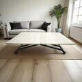 Masuta de cafea, Hanah Home, Home Ext, MDF, Travertin / Negru
