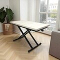 Masuta de cafea, Hanah Home, Home Ext, MDF, Travertin / Negru