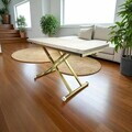 Masuta de cafea, Hanah Home, Home Ext, MDF, Travertin / Auriu