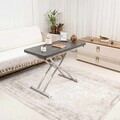 Masuta de cafea, Hanah Home, Mini Juppo Ext, MDF, Antracit / Crom