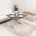 Masuta de cafea, Hanah Home, Mini Juppo Ext, MDF, Antracit / Crom