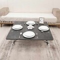Masuta de cafea, Hanah Home, Mini Juppo Ext, MDF, Antracit / Crom