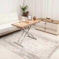 Masuta de cafea, Hanah Home, Mini Juppo Ext, MDF, Pin / Crom