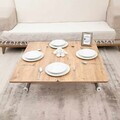 Masuta de cafea, Hanah Home, Mini Juppo Ext, MDF, Pin / Crom