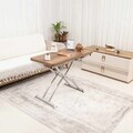 Masuta de cafea, Hanah Home, Mini Juppo Ext, MDF, Nuc închis / Crom
