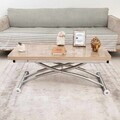 Masuta de cafea, Hanah Home, Mini Juppo Ext, MDF, Antic / Crom
