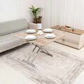 Masuta de cafea, Hanah Home, Mini Juppo Ext, MDF, Antic / Crom