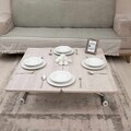 Masuta de cafea, Hanah Home, Mini Juppo Ext, MDF, Lisabona / Chrome