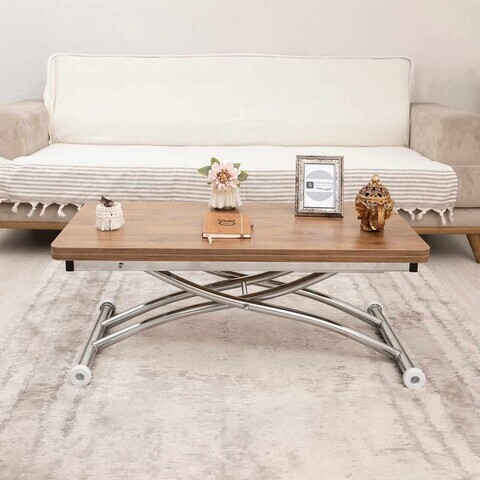 Masuta de cafea, Hanah Home, Mini Juppo Ext, MDF, Nuc / Crom