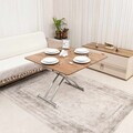 Masuta de cafea, Hanah Home, Mini Juppo Ext, MDF, Nuc / Crom