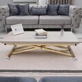 Masuta de cafea, Hanah Home, Home Ext, MDF, Lisabona / Aur