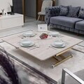 Masuta de cafea, Hanah Home, Home Ext, MDF, Lisabona / Aur