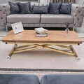 Masuta de cafea, Hanah Home, Home Ext, MDF, Pin / Aur