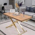 Masuta de cafea, Hanah Home, Home Ext, MDF, Pin / Aur