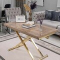Masuta de cafea, Hanah Home, Home Ext, MDF, Antic / Auriu