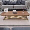 Masuta de cafea, Hanah Home, Home Ext, MDF, Nuc / Aur