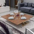 Masuta de cafea, Hanah Home, Home Ext, MDF, Nuc / Aur
