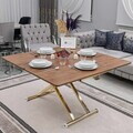 Masuta de cafea, Hanah Home, Home Ext, MDF, Nuc / Aur