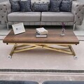 Masuta de cafea, Hanah Home, Home Ext, MDF, Nuc / Aur
