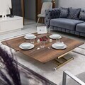 Masuta de cafea, Hanah Home, Home Ext, MDF, Nuc / Aur