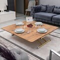 Masuta de cafea, Hanah Home, Juppo Ext, MDF, Pin / Aur