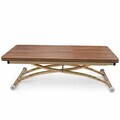 Masuta de cafea, Hanah Home, Juppo Ext, MDF, Nuc / Aur