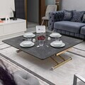 Masuta de cafea, Hanah Home, Juppo Ext, MDF, Negru