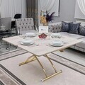 Masuta de cafea, Hanah Home, Juppo Ext, MDF, Lisabona / Aur