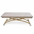 Masuta de cafea, Hanah Home, Juppo Ext, MDF, Lisabona / Aur
