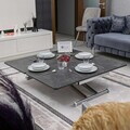 Masuta de cafea, Hanah Home, Home Ext, MDF, Vultur Negru / Crom