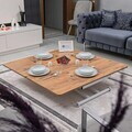 Masuta de cafea, Hanah Home, Home Ext, MDF, Pin / Alb
