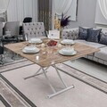 Masuta de cafea, Hanah Home, Home Ext, MDF, Vulturul Negru / Alb
