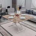 Masuta de cafea, Hanah Home, Juppo Ext, MDF, Antic / Alb