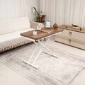 Masuta de cafea, Hanah Home, Mini Juppo, MDF, Nuc/Alb