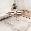 Masuta de cafea, Hanah Home, Mini Juppo, MDF, Nuc/Alb