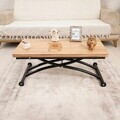 Masuta de cafea, Hanah Home, Mini Juppo Ext, MDF, Pin / Negru